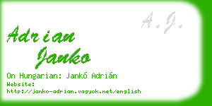 adrian janko business card